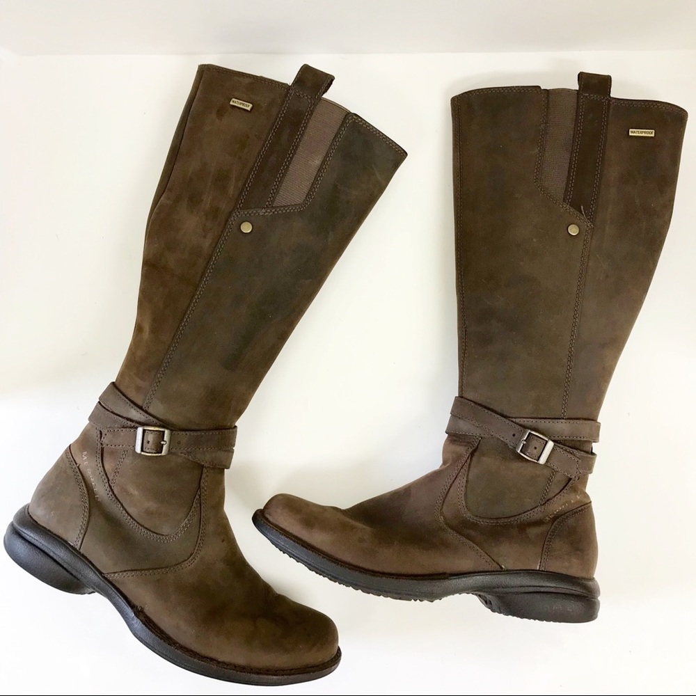 (SOLD) Merrell Tetra Strap Leather Tall Boots - Picture 1 of 8
